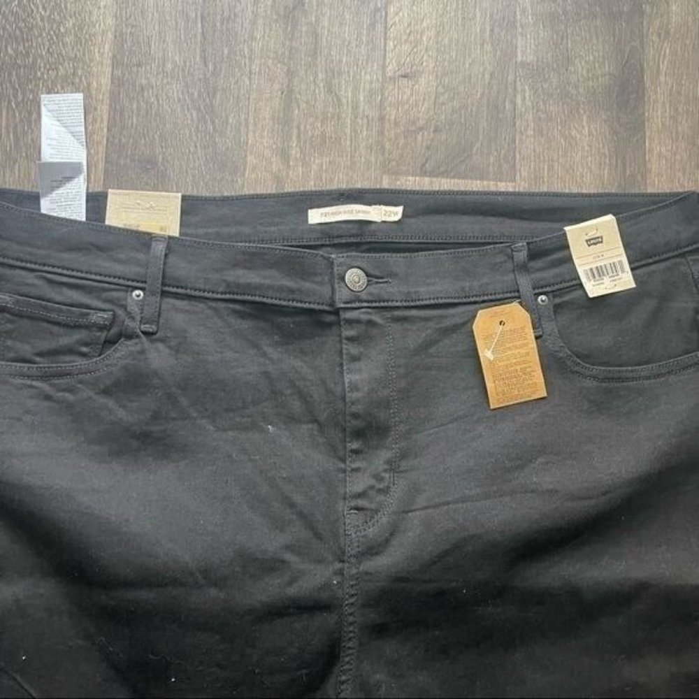 Levi's Black 721 High Rise Skinny Jeans Size 22W - Picture 4 of 9